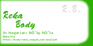 reka body business card
